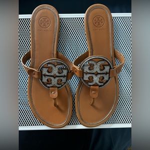 Authentic Tory Burch Miller embellished sandals